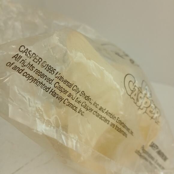 Vtg Casper Friendly Ghost & Stretch Pizza Hut Toy 1995 Glow In Dark Sealed New - Picture 4 of 10